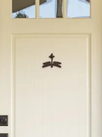 Dragonfly Cast Iron Door Knocker - Rustic Home Decor and Unique Entryway Accent