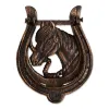Rustic Horseshoe Cast Iron Door Knocker - Durable and Stylish Entryway Decor