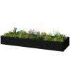 95" x 36" x 12" Galvanized Raised Garden Bed, Easy DIY and Cleaning for Growing Flowers, Herbs, Succulents, Black