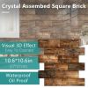 10 PCS 3D Wall Brick Self Adhesive Removable Wallpaper 11.8 x 11.8 Inch Wallpaper Brick Breakaway Wall Decals Vintage Faux Brick Wallpaper Brown for F