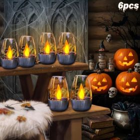 6 Pack Solar LED Candle Lights, IP44 Waterproof Flameless Flickering Candles, Outdoor Solar Decorative Lights for Garden, Patio, Camping, Party
