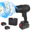 130000RPM Mini Cordless Leaf Blower Battery Operated Blower with 2x 3Ah Batteries for Leaf Snow Dust Water Blowing