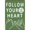 CIFbuy Vintage Follow Your Heart Hand In Hand Pact Metal Wall Sign 12x8 Inch Rustproof Durable Romantic Art Decor Easy To Hang Indoor O TikTok, TikTok