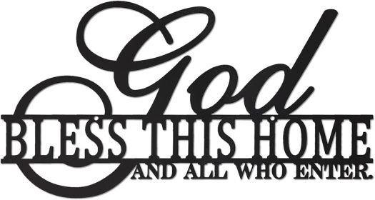 God Bless This Home Wall Decor Rustic Metal Home Sign for Farmhouse Entryway Living Room Kitchen Dining Room Decor