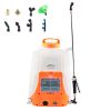 Battery Powered Backpack Sprayer, 0-90 PSI Adjustable Pressure, 4 Gallon Tank, Back Pack Sprayer with 8 Nozzles and 2 Wands, 12V 8Ah Battery