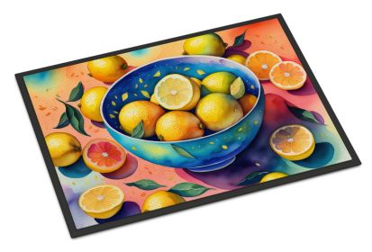 NEW Colorful Lemons Doormat Front Door Mat Indoor Outdoor Rugs for Entryway, Non Slip Washable Low Pile, 18H X 27W