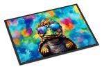 NEW Hippie Animal Tortoise Turtle Doormat Front Door Mat Indoor Outdoor Rugs for Entryway, Non Slip Washable Low Pile, 18H X 27W