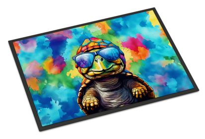 NEW Hippie Animal Tortoise Turtle Doormat Front Door Mat Indoor Outdoor Rugs for Entryway, Non Slip Washable Low Pile, 18H X 27W