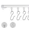 Ceiling Curtain Track Set, 9.9 FT/3 Meter, Self Adhesive, No Drill Ceiling Track System for Curtains