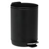3L/0.8 Gallon Round Step Trash Can, Small Stainless Steel Bathroom Garbage Can with Foot Pedal and Removable Inner Bucket for Bathroom, Bedroom