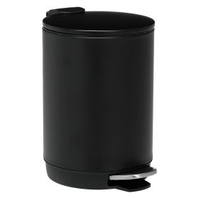 3L/0.8 Gallon Round Step Trash Can, Small Stainless Steel Bathroom Garbage Can with Foot Pedal and Removable Inner Bucket for Bathroom, Bedroom
