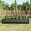 Raised Garden Bed Outdoor, 6Ã—3Ã—1ft , Metal Raised Rectangle Planter Beds for Plants, Vegetables, and Flowers - Black