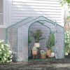 Portable Walk-in Greenhouse 6 x 3 x 5 with PVC Cover Steel Frame Garden Hot House Zipper Door Top Vent