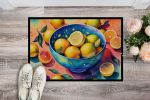 NEW Colorful Lemons Doormat Front Door Mat Indoor Outdoor Rugs for Entryway, Non Slip Washable Low Pile, 18H X 27W