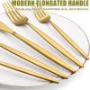 40-piece gold and silver cutlery set, 8-person stainless steel cutlery set, food-grade knives, forks and spoons.