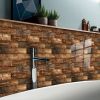 10 PCS 3D Wall Brick Self Adhesive Removable Wallpaper 11.8 x 11.8 Inch Wallpaper Brick Breakaway Wall Decals Vintage Faux Brick Wallpaper Brown for F