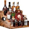Modern Farmhouse Bar Cabinet with Wine Rack, Multi Tier Storage Organizer for Wine Bottles, Liquor, Coffee Syrups and Kitchen Supplies