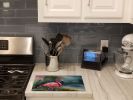NEW Flamingo Glass Cutting Board Decorative Tempered Glass Kitchen Cutting and Serving Board Large Size Chopping Board