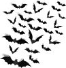 Halloween Party Supplies & Decorations 140Pcs Realistic PVC 3D Black Scary Bat Wall Stickers for Creepy Home & Indoor Decor DIY Wall Decal Bathroom De