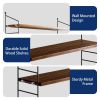 Floating Shelves for Wall, 3 Tier Wall Shelves with Adjustable Shelf, Wood Storage Shelf for Books, Room Decor, Hanging Shelf for Living Room, Bedroom