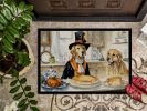 Golden Retriever Fall Kitchen Pumpkins Doormat Front Door Mat Indoor Outdoor Rugs for Entryway, Non Slip Washable Low Pile, 24H X 36W