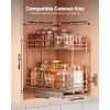 Pull Out Spice Rack Organizer for Cabinet, 2 Tier Slide Out Spice Rack Organizer