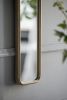 47" x 8" Full Length Mirror with Antique Gold Metal Frame, Long Mirror for Hallway Living Room Bedroom Bathroom