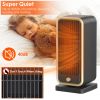 Indoor Portable Ceramic Space Heater, PTC Heating Tech, Overheat & Tip-Over Auto Shut-Off, Lightweight Desktop Heater for Home