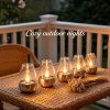 6 Pack Solar LED Candle Lights, IP44 Waterproof Flameless Flickering Candles, Outdoor Solar Decorative Lights for Garden, Patio, Camping, Party