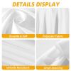 White Round Polyester Tablecloth 120 Inch, Set of 10, 130GSM Machine Washable Wrinkle Resistant, Fits 60in/152cm Tables, 30in Drop