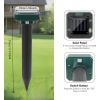 8 Pack Solar Ultrasonic Animal Repeller, IP44 Waterproof Mole Repellent with Ground Spikes, Solar Powered Pest Control Device for Yard, Garden