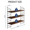 Floating Shelves for Wall, 3 Tier Wall Shelves with Adjustable Shelf, Wood Storage Shelf for Books, Room Decor, Hanging Shelf for Living Room, Bedroom