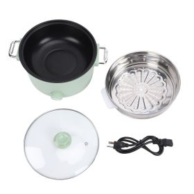 Electric Hot Pot 800W 3L Food Grade Nonstick Coating Multifunctional Electric Cooker With Steam Basket For Steak Rice Noodles Soup US Plug (Option: Default)