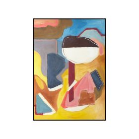 Abstract Colorful Geometric Graphic Canvas Painting Scandinavia Styles Wall Art Picture Posters  for Living Room Home Decor (size: 100x150cm)
