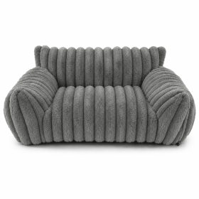 Cute Cat Couch for Pets - Fluffy Cat beds with Premium Soft Corduroy Fleece, Fuzzy Cats beds for Indoor Cats with Removable Washable Cover (Color: dark grey, size: S)