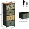 Dresser, Bedside table with a movable fabric box, sturdy steel-framed wooden top organizer furniture