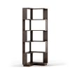 6 Tier Freestanding L-Shaped Corner Bookshelf For Living Room, Bedroom, Wooden Bookcase with anti-drop panle & anti tipping device, Display shelf Open