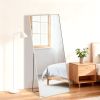 58"x19" Full Length Mirror with Stand Floor Mirror with Aluminum Alloy Frame Body Wall-Mounted Mirrors For Bedroom Bathroom