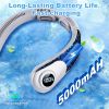 Portable Neck Fan that Blow Cold Air, LED Display, Rechargeable Hands-Free Wearable Cooling Personal Fan, 5 Speed, Neck Support