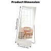 58"x19" Full Length Mirror with Stand Floor Mirror with Aluminum Alloy Frame Body Wall-Mounted Mirrors For Bedroom Bathroom