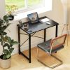 31IN Computer Desk for Home Office, Modern Study Work Table Simple Style for Bedroom, Writing Desks with X-Shaped Reinforcement