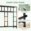 Dresser, Bedside table with a movable fabric box, sturdy steel-framed wooden top organizer furniture