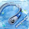 Portable Neck Fan that Blow Cold Air, LED Display, Rechargeable Hands-Free Wearable Cooling Personal Fan, 5 Speed, Neck Support