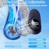 Portable Neck Fan that Blow Cold Air, LED Display, Rechargeable Hands-Free Wearable Cooling Personal Fan, 5 Speed, Neck Support