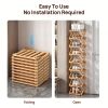 Folding Bamboo Shoe Rack, Multi Tier Space Saving Shoe Organizer with Large Storage Capacity, Freestanding Shoe Shelf for Entryway, Bedroom, Bathroom