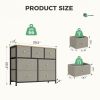 7-Drawer Fabric Dresser with Solid Wood Top, Tall Storage Chest for Bedroom, Living Room, Or Entryway, Ideal As a Tower Cabinet, Hallway Organizer