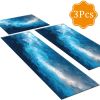 Three-piece kitchen rug set, non-slip and washable, abstract pattern kitchen hallway rug, soft and comfortable, suitable for sinks, floors, entrances