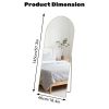 58"x19" Full Length Mirror with Stand Floor Mirror with Aluminum Alloy Frame Body Wall-Mounted Mirrors For Bedroom Bathroom