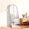 58"x19" Full Length Mirror with Stand Floor Mirror with Aluminum Alloy Frame Body Wall-Mounted Mirrors For Bedroom Bathroom