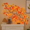 Maple Leaf Lamp, realistic flower lamp, night lamp, remote control, 8 lighting modes, wall decoration, suitable for parties